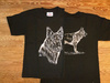 Kinder T-Shirt Siebdruck Grösse 104  schwarz,  Schäferhund Twilight
